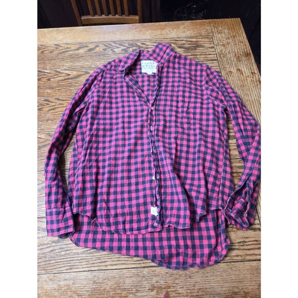 Frank&Eileen Eileen Black &pink plaid sz Small - Picture 1 of 4